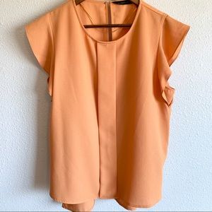Zara Rust Orange Top Woman’s Large